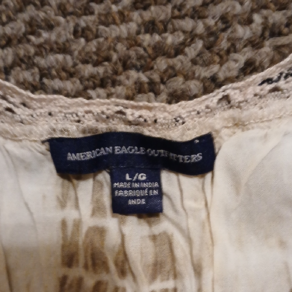 American Eagle Outfitters Cream and Tan Camisole - Picture 2 of 7